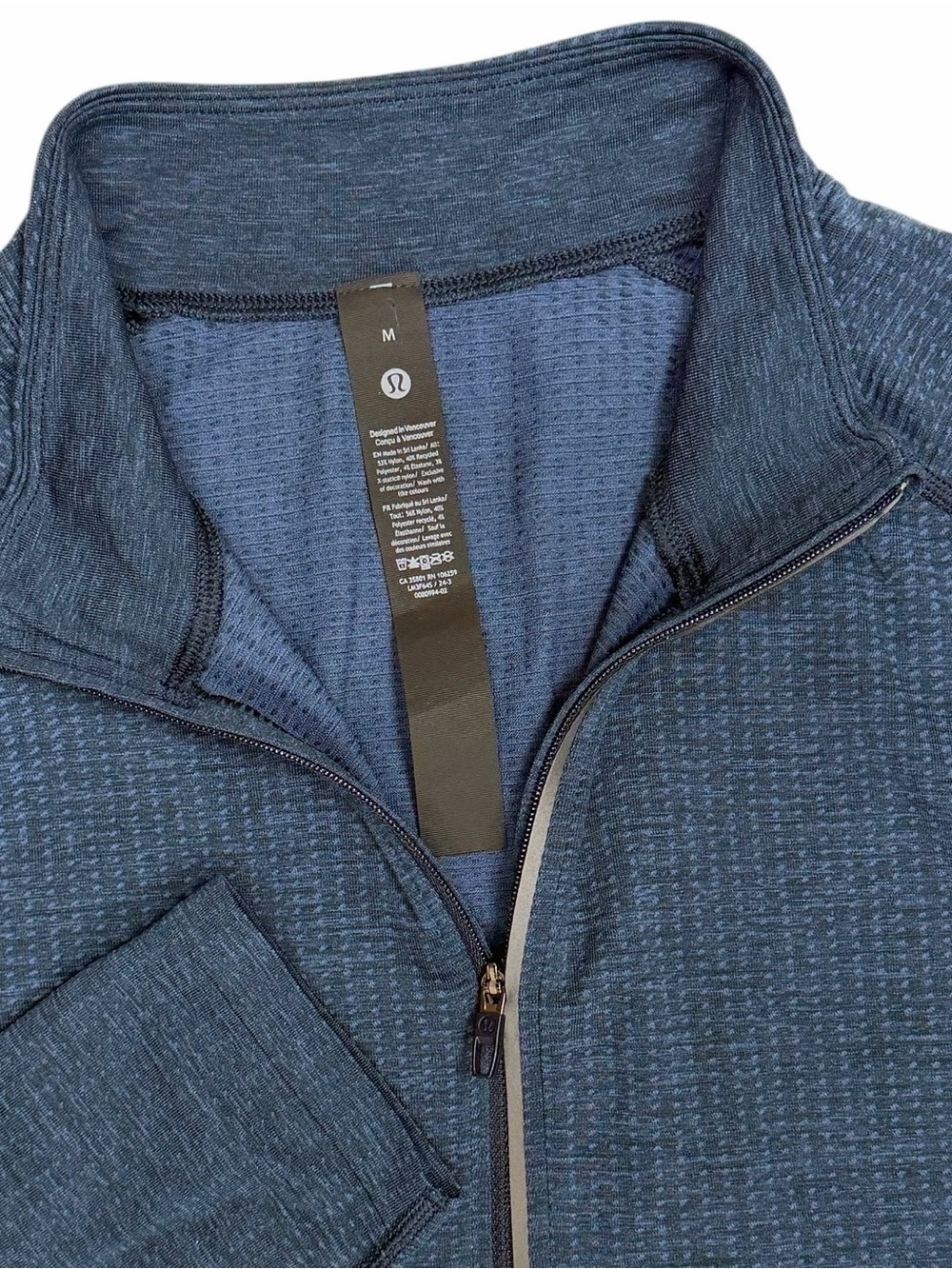 Lululemon Metal Vent Tech Half Zip Mens Medium Blue Athletic Performance Stretch
